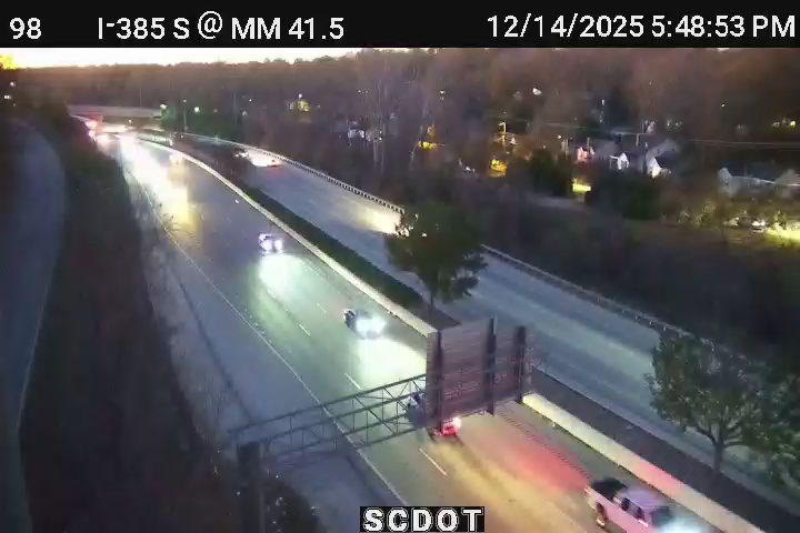 Greenville: I-385 S @ MM 41.5