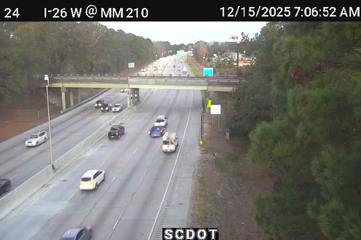 North Charleston: I-26 W @ MM 210 (Eagle Drive)