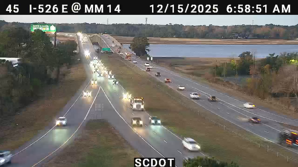 North Charleston: I-526 E @ MM 14 (Leeds Ave)