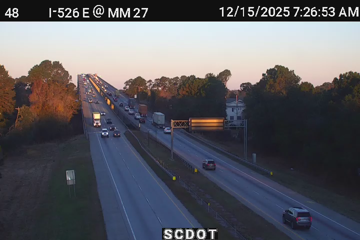 Mount Pleasant: I-526 E @ MM 27 (Wando Bridge)