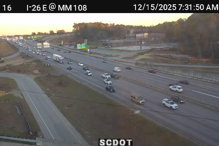 Columbia: I-26 E @ MM 107.5 (Bush River Rd)