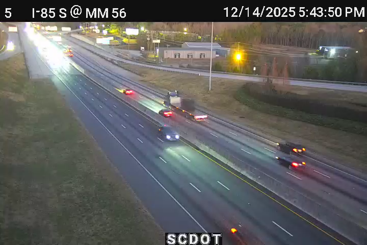 Greer: I-85 S @ MM 56 (SC 14 Bridge)