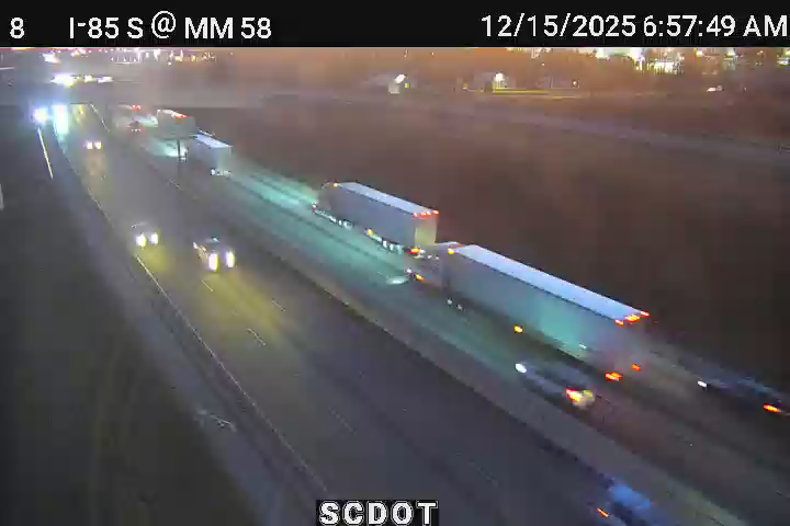 Greer: I-85 S @ MM 58