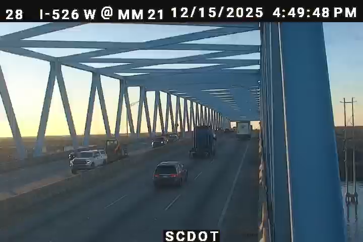 Charleston: I-526 W @ MM 21 (Don Holt Bridge)