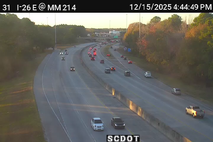 North Charleston: I-26 E @ MM 214