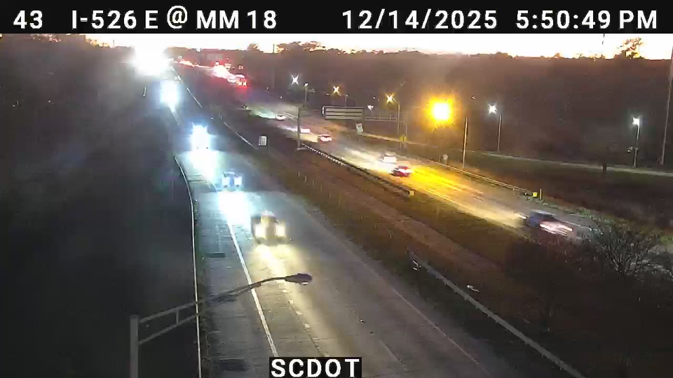 North Charleston: I-526 E @ MM 18 (Rivers Ave)