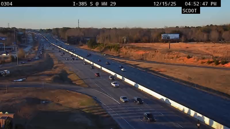 Simpsonville: I-385 S @ MM 29