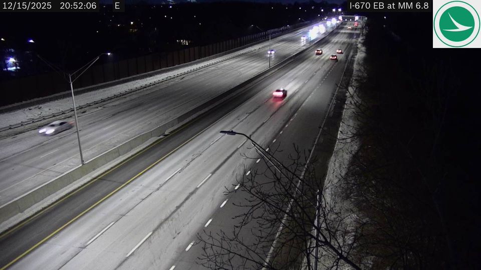 Columbus: I-670 EB at MM 6.8, E of Sunbury Rd