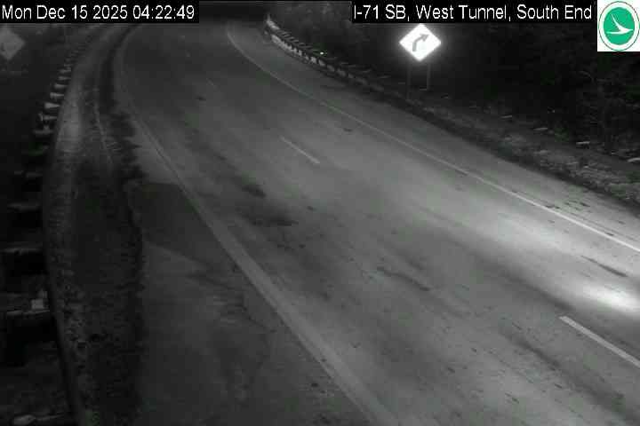 Pendleton: I-71 SB, West Tunnel, South End