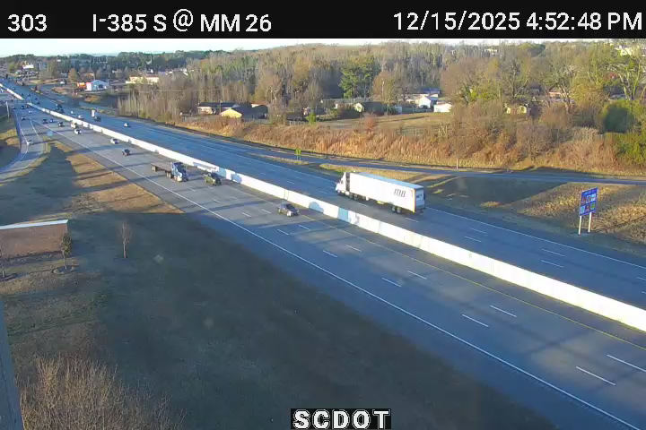 Fountain Inn: I-385 S @ MM 26