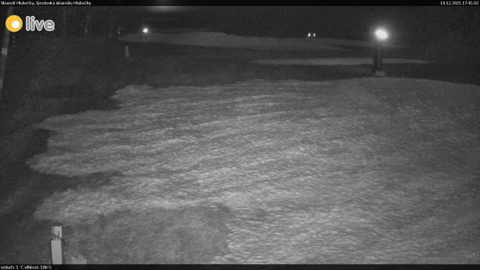 Hlubocky: Skiareál - Sjezdovka skiareálu