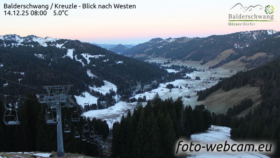 Balderschwang: Obere Balderschwanger Alpe: Balderschwang - Kreuzle - Blick nach Westen