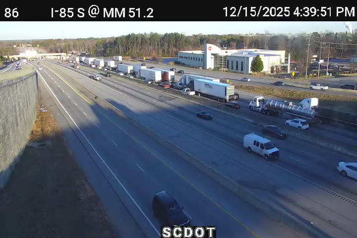 Greenville: I-85 S @ MM 51.2