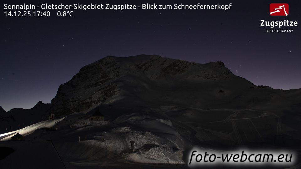 Garmisch-Partenkirchen: Partenkirchen: Sonnalpin - Gletscher-Skigebiet Zugspitze - Blick zum Schneefernerkopf