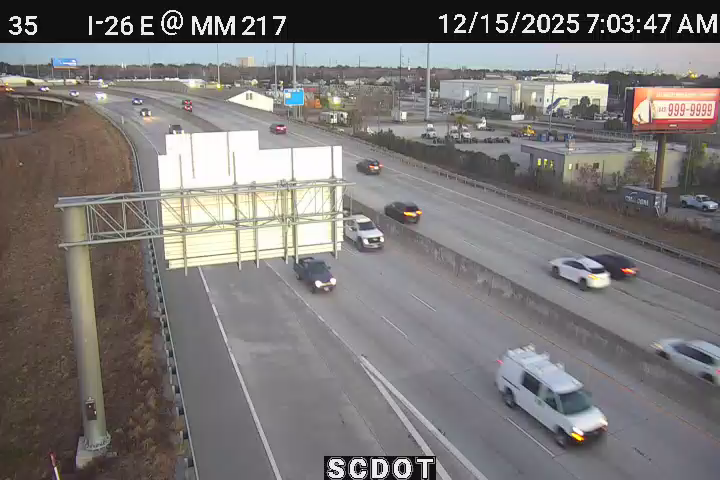 North Charleston: I-26 E @ MM 217 (Meeting Street)