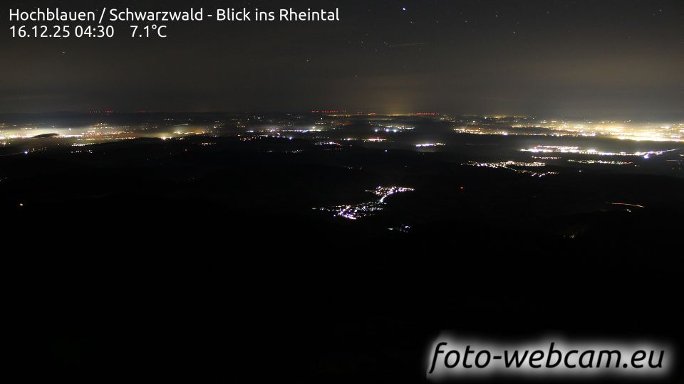 Schliengen: Hochblauen - Schwarzwald - Blick ins Rheintal