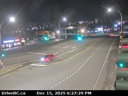 Courtenay › North: Highway 19A at 17 Street Bridge in - looking northbound