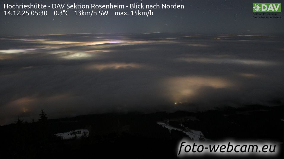 Samerberg: Hochrieshütte - DAV Sektion Rosenheim - Blick nach Norden
