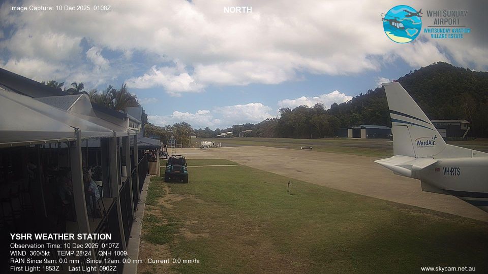 The Oaks › North: Shute Harbour - Skycam.net.au -> North