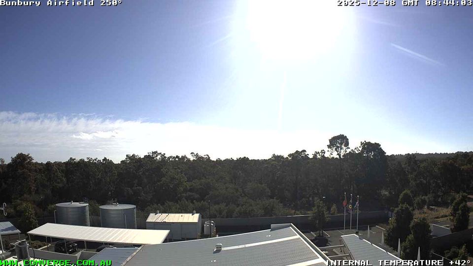 Porepunkah › South-west: Bunbury Airport -> 250 deg