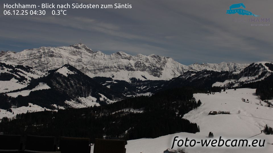 Schonengrund: Hochhamm - Blick nach Südosten zum Säntis