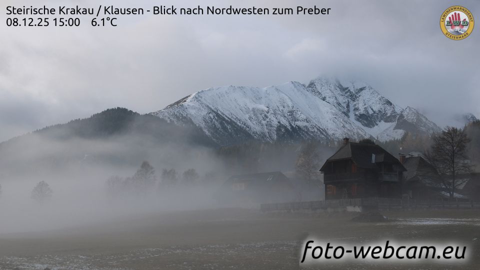 Krakauschatten: Steirische Krakau - Klausen - Blick nach Nordwesten zum Preber