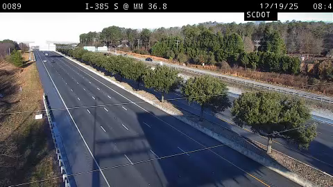 Greenville: I-385 S @ MM 36.8
