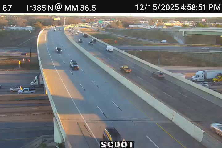 Greenville: I-385 N @ MM 36.5