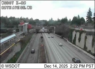 Mercer Island: Beaumont: I-90 at MP 6.9: 80th Ave SE Westbound