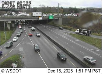 Renton: SR 167 at MP 26.4: I-405 North