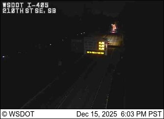 Bothell: I-405 at MP 27.8: 210th St SE, SB