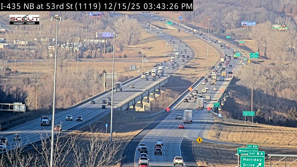 Shawnee: I-435 N @ 53rd Street