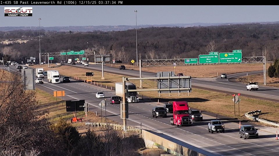 Kansas City: I-435 S @ SOUTH OF LEAVENWORTH RD