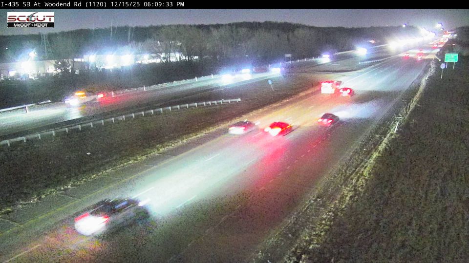 Edwardsville: I-435 S @ Woodend Road