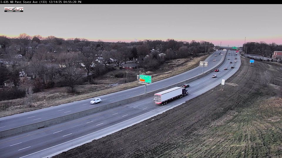 Kansas City: I-635 N @ N of State Ave