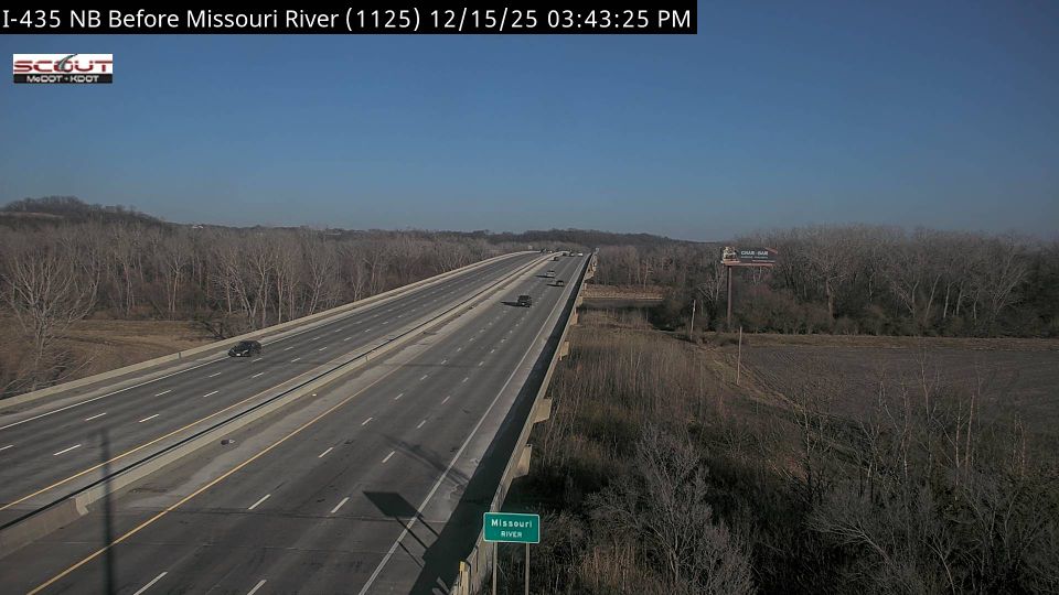 Kansas City: I-435 N @ Before Missouri River