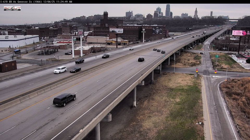 Kansas City: I-670 E @ Genesse Street