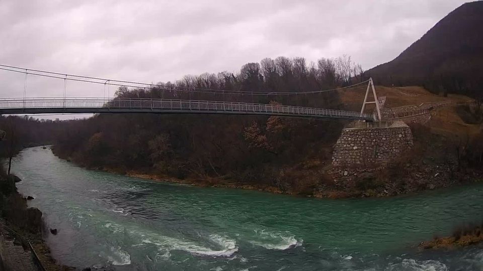 Nova Gorica: Webcam Soča River - Solkan - Building the bicycle bridge