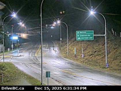 Area E › South-west: Highway 3A and Highway 31 at Balfour ferry terminal entrance of Ferry Landing Road, looking southwest