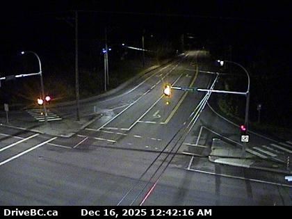 Saanich › East: Highway 17 (Patricia Bay Highway) at Sayward Road in - looking east