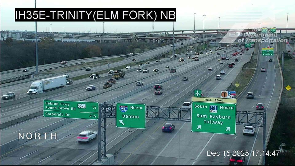 Lewisville › North: IH35E @ Trinity (Elm Fork) NB