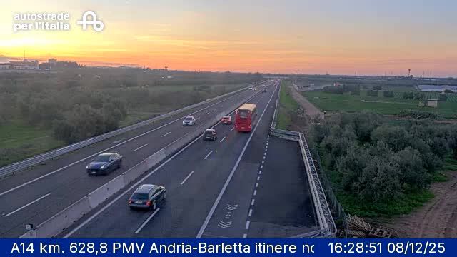 Andria: A14 km. 628,8 PMV - Barletta itinere nord