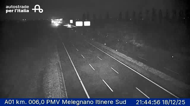 San Giuliano Milanese: Montone Primavera: A01 km. 006,0 PMV Melegnano Itinere Sud