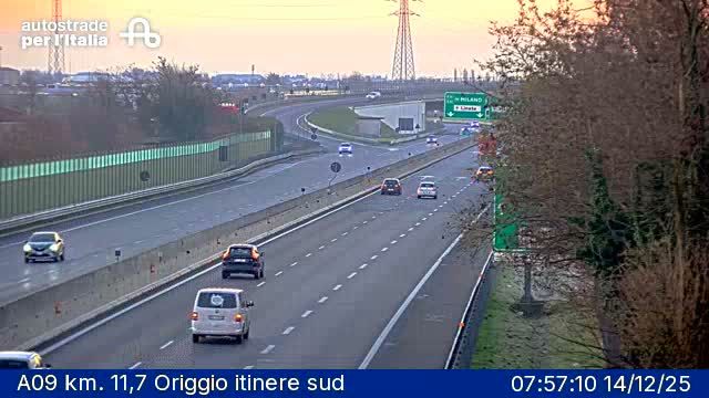 Origgio: A09 km. 11,7 - itinere sud