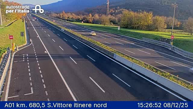 Mignano Monte Lungo: A01 km. 680,5 S.Vittore itinere nord