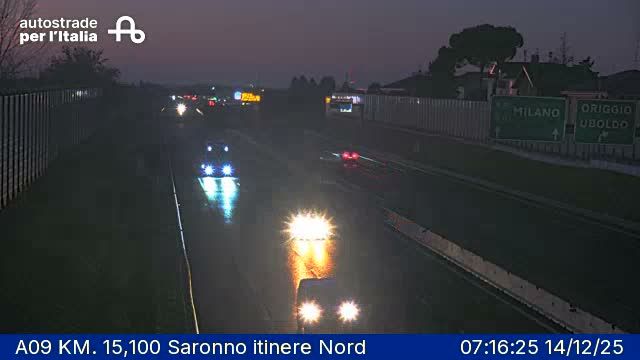 Uboldo: A09 KM. 15,100 Saronno itinere Nord