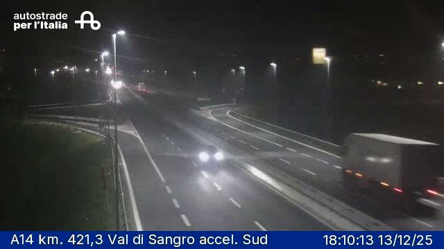 Fossacesia: A14 km. 421,3 Val di Sangro accel. Sud