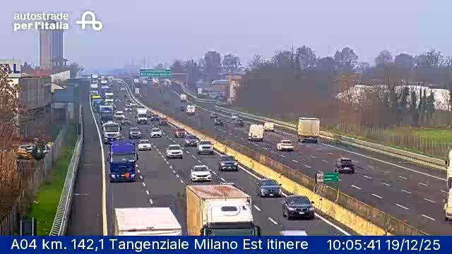Monza: A04 km. 142,1 Tangenziale Milano Est itinere est