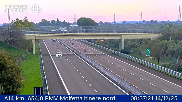 Molfetta: A14 km. 654,0 PMV - itinere nord