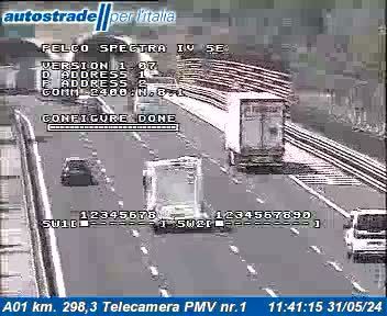 Impruneta: A01 km. 298,3 Telecamera PMV nr.1